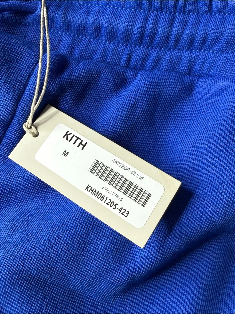 NWT Kith Curtis Sweat Shorts Cyclone Blue Cotton Drawstring Size Medium - Picture 5 of 8